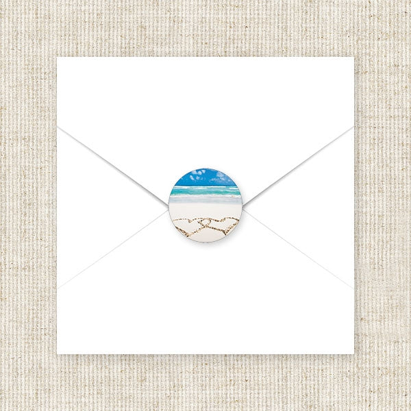 Beach Paradise Envelope Seal - Pack of 70