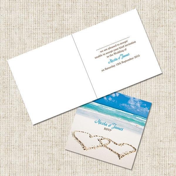 Beach Paradise RSVP Cards