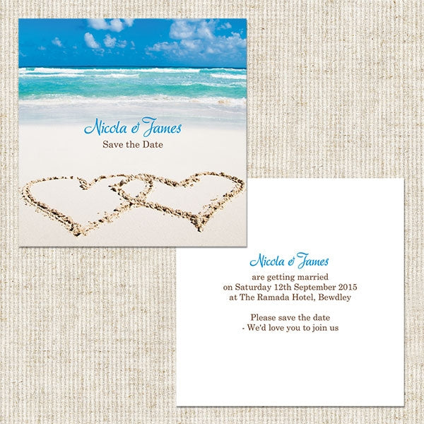 Beach Paradise Save the Date Cards