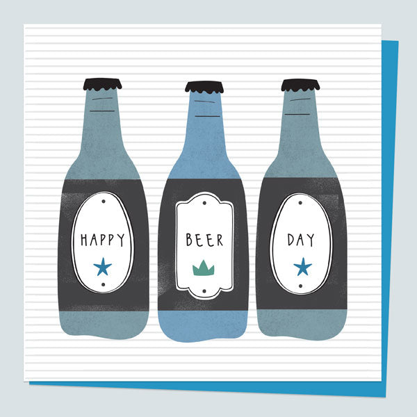 General Birthday Card - Beer Bottle Trio