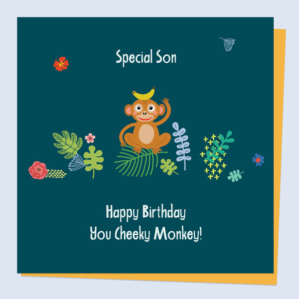 Son Birthday Card - Cheeky Monkey