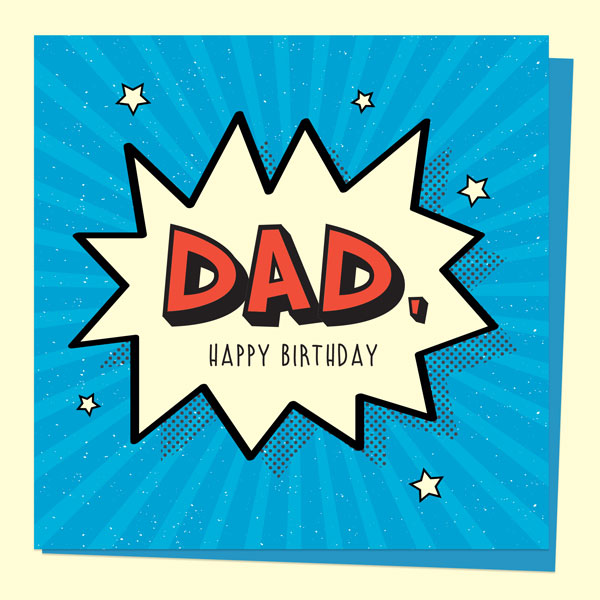 Dad Birthday Card - Comic - You're My Hero