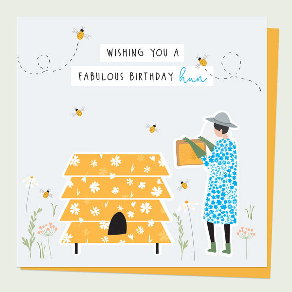 General Birthday Card - Honey Bee - Fabulous Birthday Hun