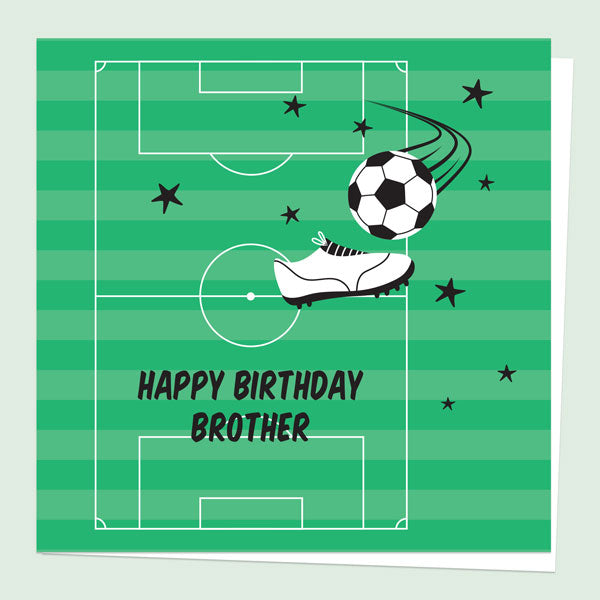 Brother Birthday Card - Football Crazy