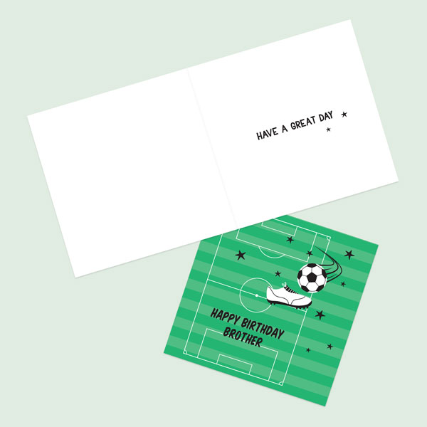 Brother Birthday Card - Football Crazy