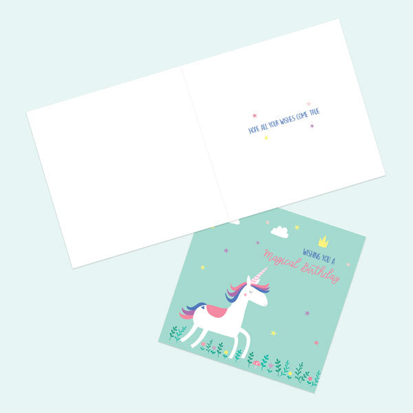 Kids Birthday Card - Unicorn Magic
