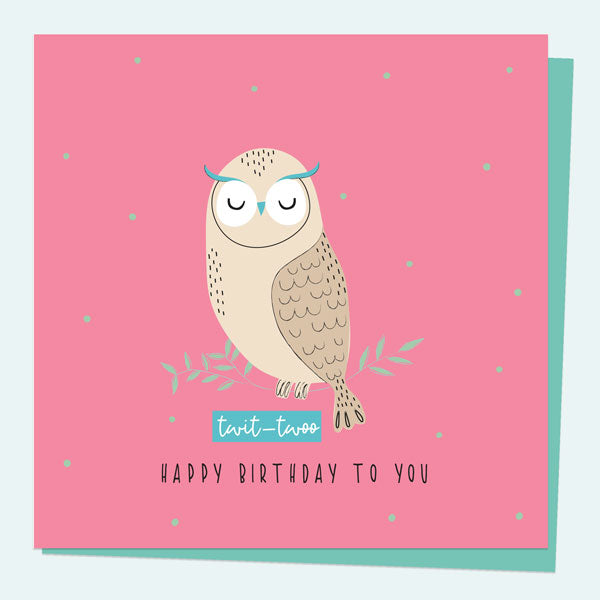 General Birthday Card - Party Animals - Owl