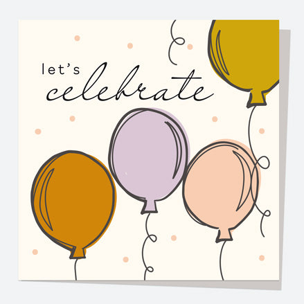 Birthday Card - Sketch Style - Balloons