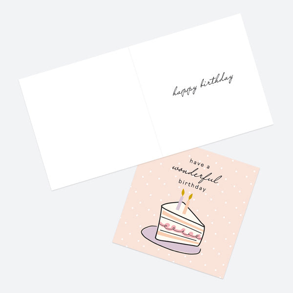 Birthday Card - Sketch Style - Cake