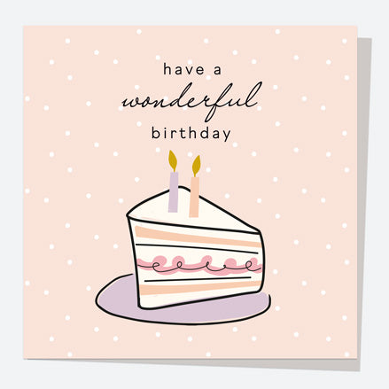 Birthday Card - Sketch Style - Cake