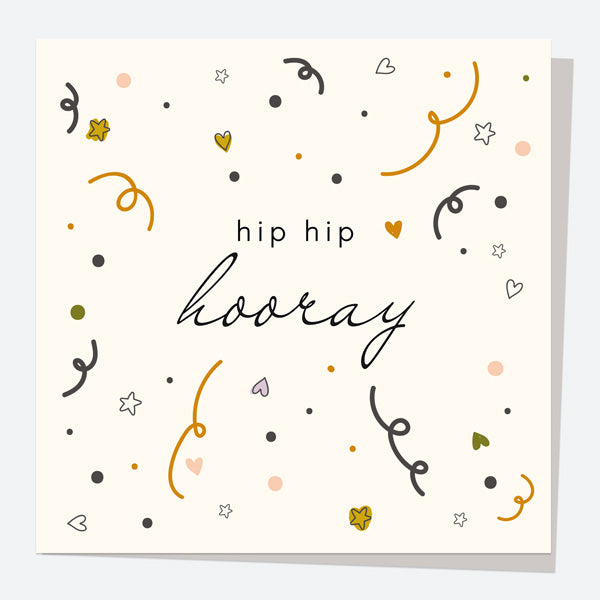 Birthday Card - Sketch Style - Confetti