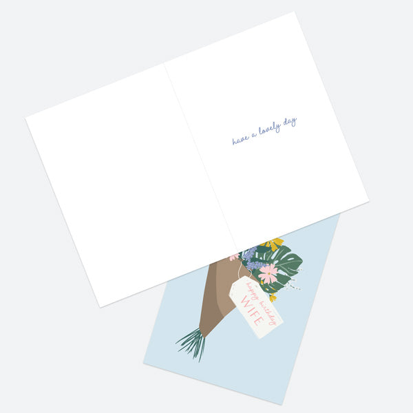 Wife Birthday Card - Summer Botanicals - Bouquet