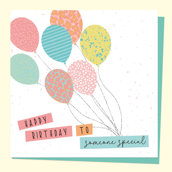 category header image Someone Special Birthday Card - Summer Pastels - Balloons