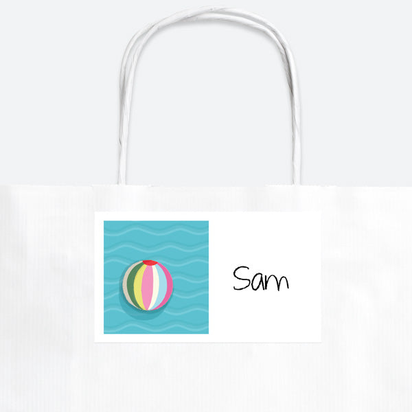 Pool Party Waves - Party Bag & Sticker - Pack of 10