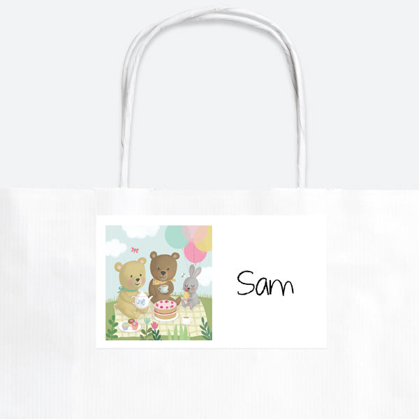 Teddy Bears Picnic - Party Bag & Sticker - Pack of 10