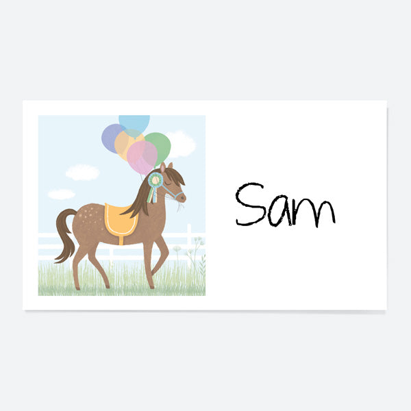 Horse Riding Stables - Party Sticker - Pack of 10