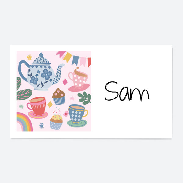 Tea Party - Party Sticker - Pack of 10