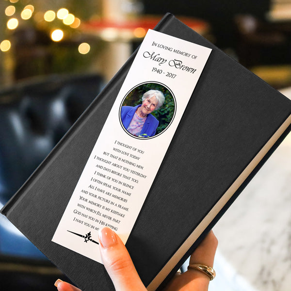 Funeral Bookmark - Elegant Frame