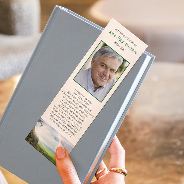 Funeral Bookmark - Rainbow View
