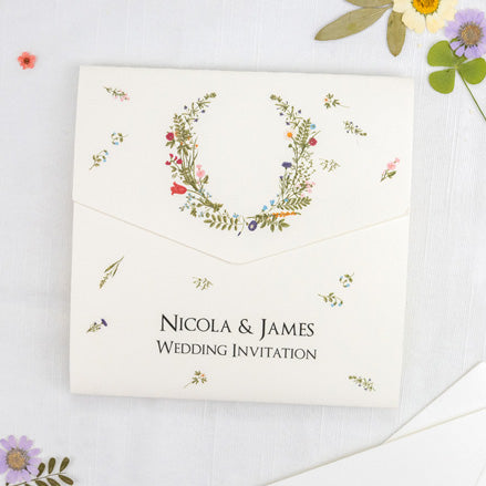 Botanical Garden - Pocketfold Wedding Invitation & RSVP