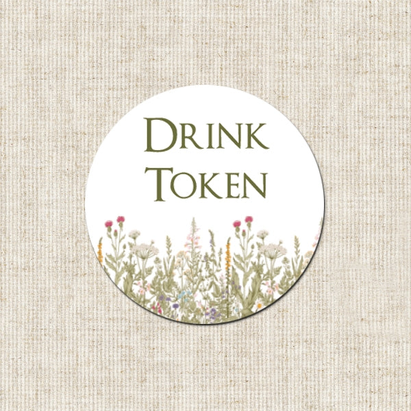Botanical Garden - Drink Tokens - Pack of 30