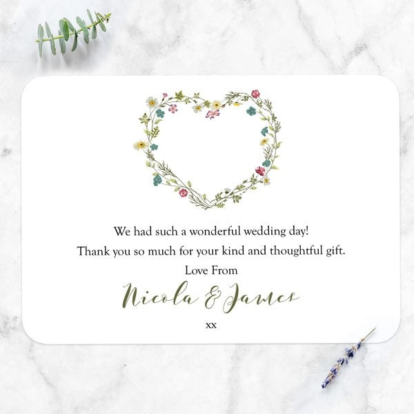 Botanical Heart - Wedding Thank You Cards