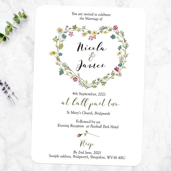 Botanical Heart - Wedding Invitations