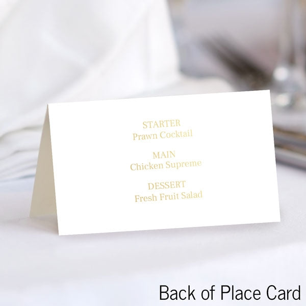 Botanical Leaves & Berries Foil Place Card