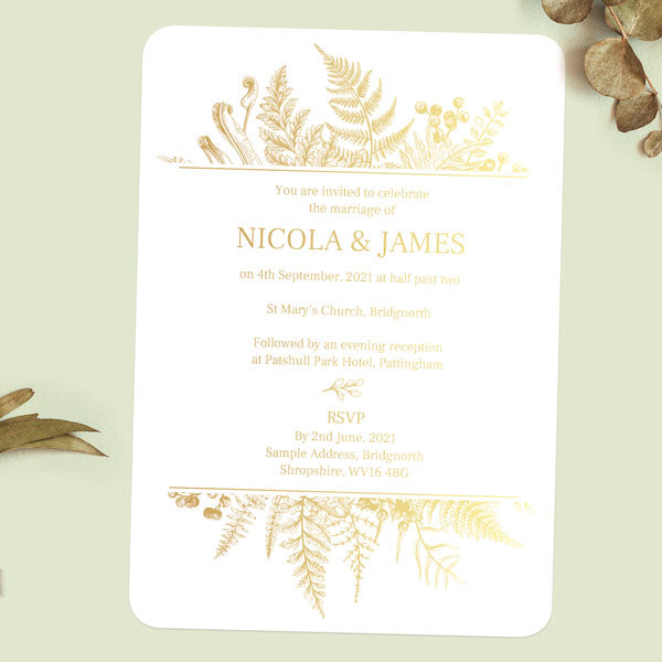 Botanical Leaves & Berries Foil Sample