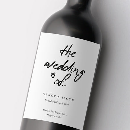 Freehand Script Wine Bottle Label thumbnail