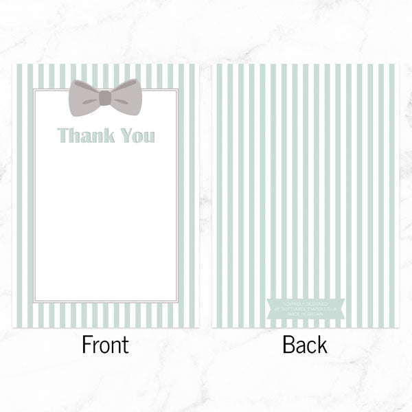 Thank You Cards - Bow Tie Stripes - Pack of 10