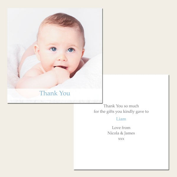 Thank You - Use Own Photo Boys - Pack of 10