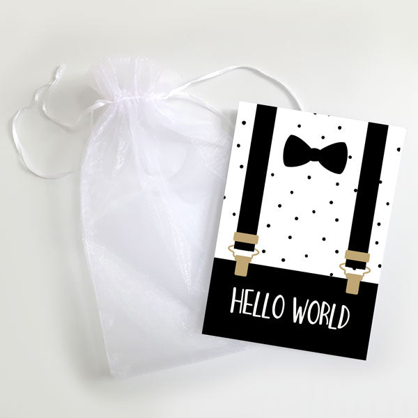 Baby Milestone Cards Ages - Pack of 17 - Boys Monochrome