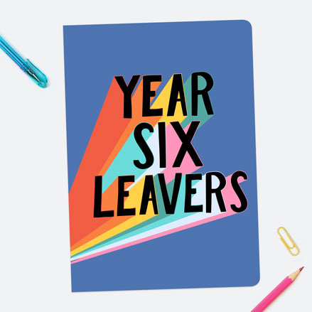 Bright Bold Typography - Year 6 - A5 School Leavers Book