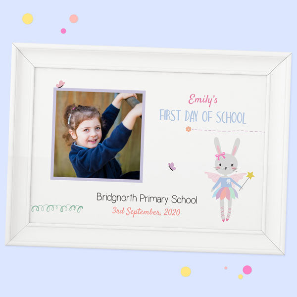 Personalised My First Day Print - Bunny Tutu