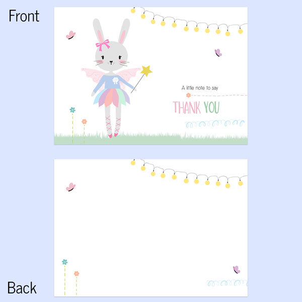 Ready to Write Kids Thank You Cards - Bunny Tutu - Pack of 10