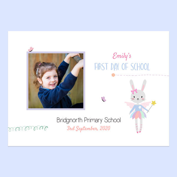 Personalised My First Day Print - Bunny Tutu
