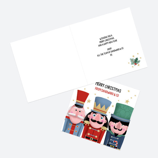 Business Christmas Cards - Festive Nutcracker - Stars