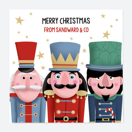 Business Christmas Cards - Festive Nutcracker - Stars