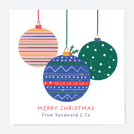 Business Christmas Cards - Christmas Brights - Baubles
