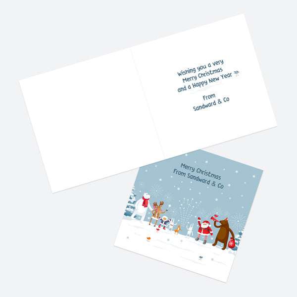 Business Christmas Cards - Festive Friends - Santa & Friends