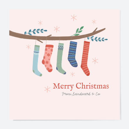 Business Christmas Cards - Festive Love - Stockings