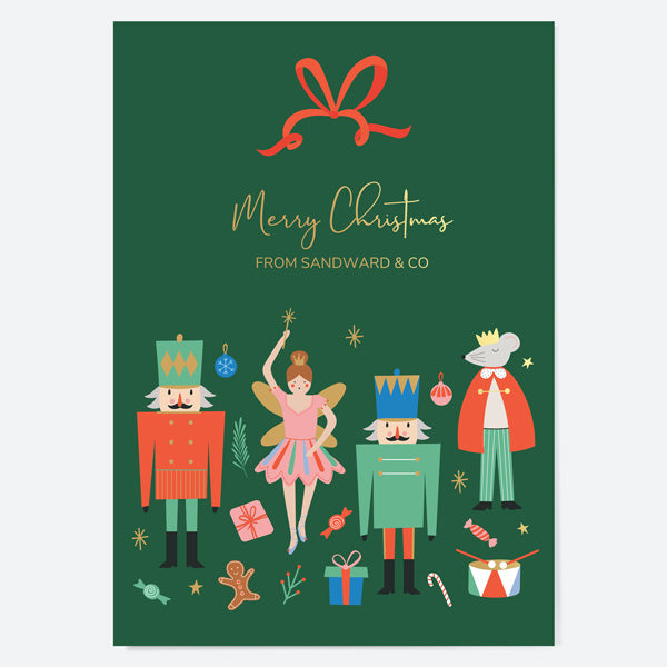 Foil Business Christmas Cards - Nutcracker Ballet - Festive Gifts