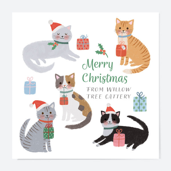 Business Christmas Cards - Santa Paws - Purr-fect Christmas