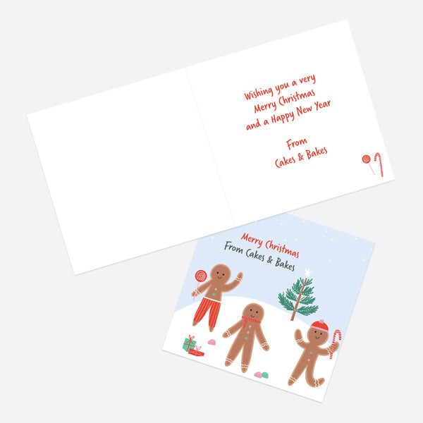 Business Christmas Cards - Sweet Christmas - Gingerbread Friends