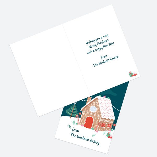 Business Christmas Cards - Sweet Christmas - Gingerbread House