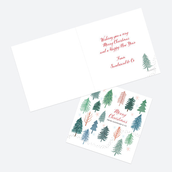 Business Christmas Cards - Winter Wonderland - Snowy Forest