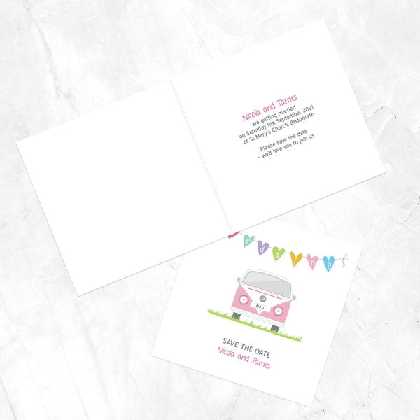 Campervan Save the Date Cards