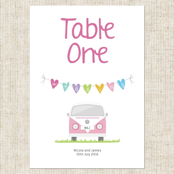 Campervan Table Name/Number