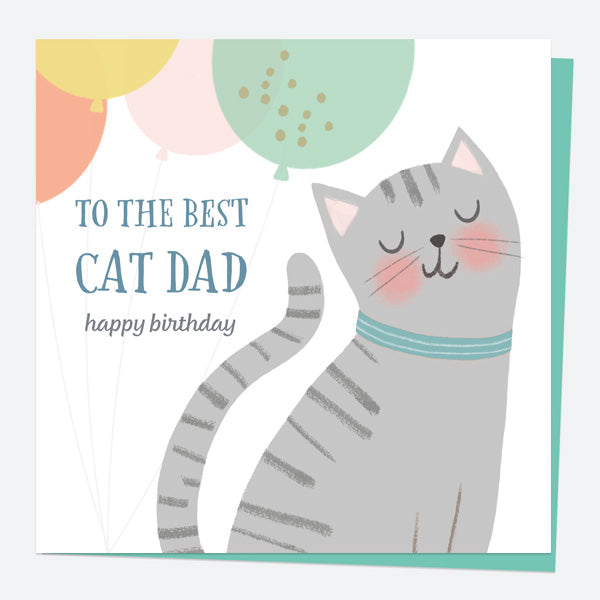 Cat Birthday Card - Best Cat Dad